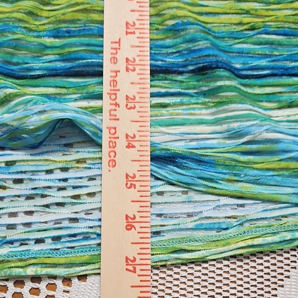 NWT Kasper Blue and Green Open Front Cardigan - Picture 7 of 12